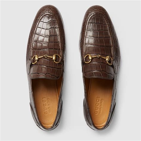 gucci jordaan uomo|Gucci jordaan crocodile loafer.